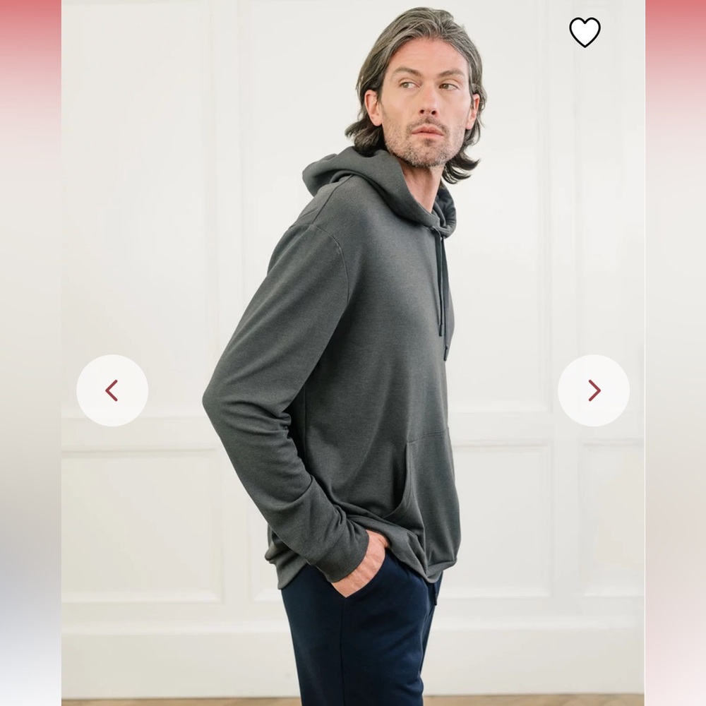 COZY EARTH‎ Ultra-Soft Bamboo Hoodie Charcoal Grey Mens Size XXXL